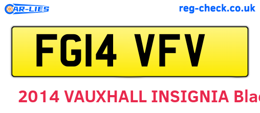 FG14VFV are the vehicle registration plates.