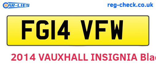 FG14VFW are the vehicle registration plates.