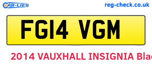 FG14VGM are the vehicle registration plates.