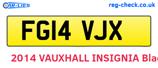 FG14VJX are the vehicle registration plates.