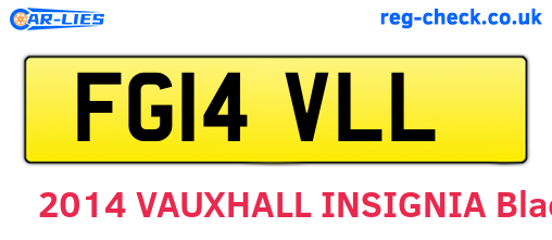 FG14VLL are the vehicle registration plates.