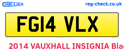 FG14VLX are the vehicle registration plates.