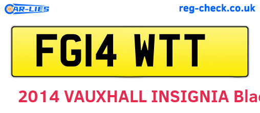 FG14WTT are the vehicle registration plates.