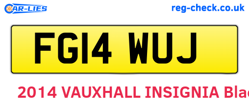 FG14WUJ are the vehicle registration plates.