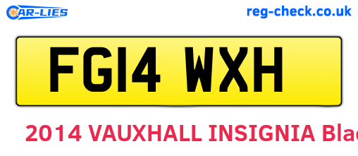 FG14WXH are the vehicle registration plates.