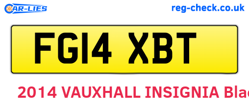 FG14XBT are the vehicle registration plates.