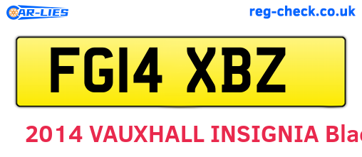 FG14XBZ are the vehicle registration plates.