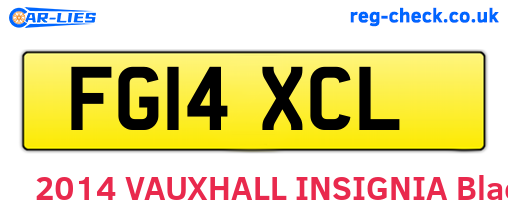 FG14XCL are the vehicle registration plates.