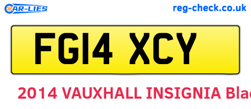 FG14XCY are the vehicle registration plates.