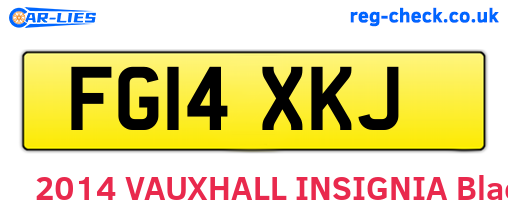 FG14XKJ are the vehicle registration plates.