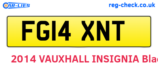 FG14XNT are the vehicle registration plates.