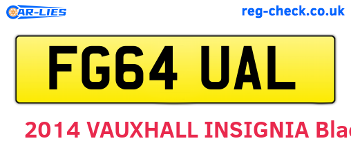 FG64UAL are the vehicle registration plates.