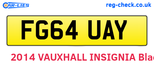 FG64UAY are the vehicle registration plates.