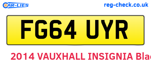 FG64UYR are the vehicle registration plates.
