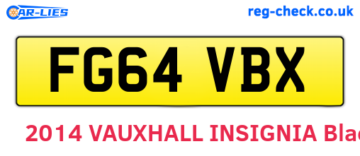 FG64VBX are the vehicle registration plates.