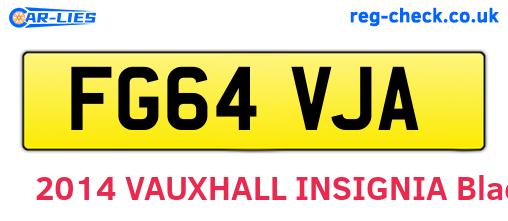 FG64VJA are the vehicle registration plates.