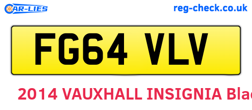FG64VLV are the vehicle registration plates.