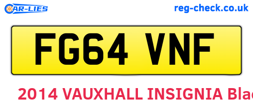 FG64VNF are the vehicle registration plates.
