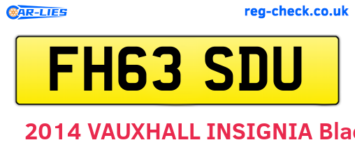 FH63SDU are the vehicle registration plates.