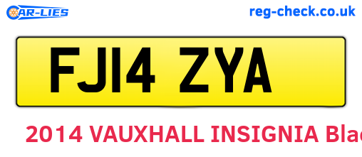 FJ14ZYA are the vehicle registration plates.