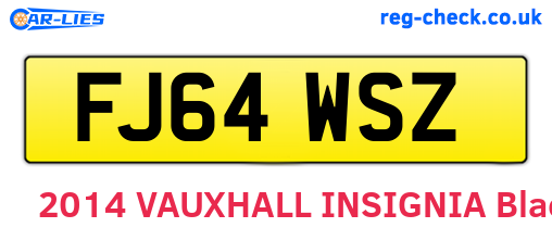 FJ64WSZ are the vehicle registration plates.