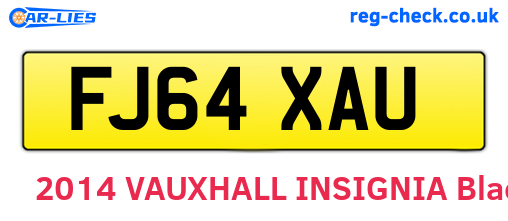 FJ64XAU are the vehicle registration plates.