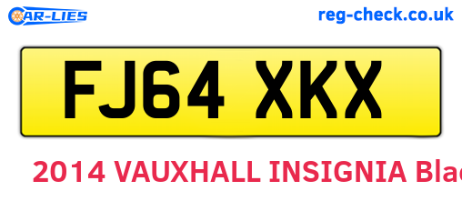 FJ64XKX are the vehicle registration plates.