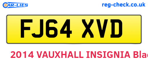 FJ64XVD are the vehicle registration plates.