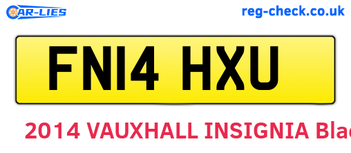 FN14HXU are the vehicle registration plates.