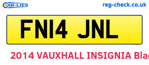 FN14JNL are the vehicle registration plates.