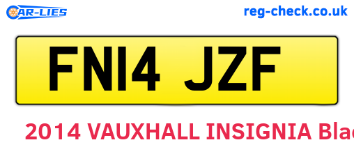 FN14JZF are the vehicle registration plates.