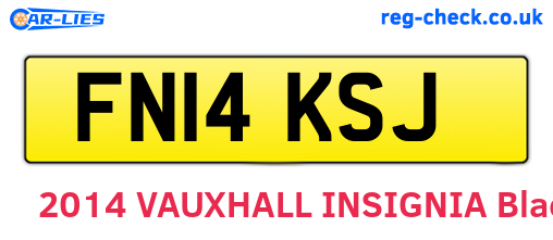 FN14KSJ are the vehicle registration plates.