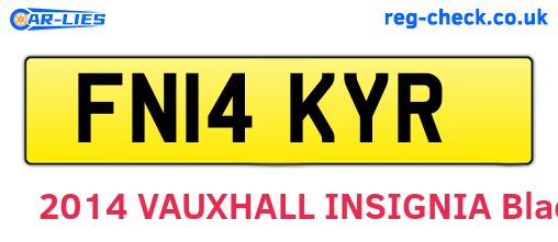 FN14KYR are the vehicle registration plates.