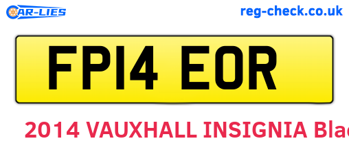 FP14EOR are the vehicle registration plates.