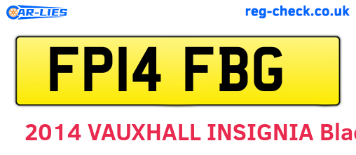 FP14FBG are the vehicle registration plates.