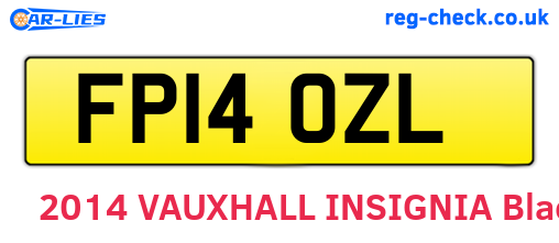 FP14OZL are the vehicle registration plates.