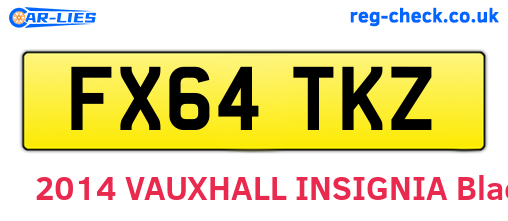 FX64TKZ are the vehicle registration plates.