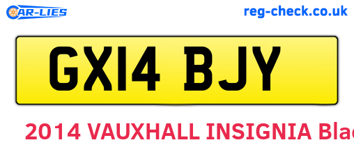 GX14BJY are the vehicle registration plates.