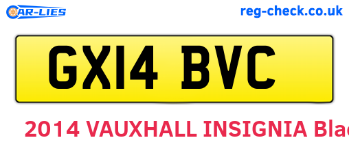 GX14BVC are the vehicle registration plates.