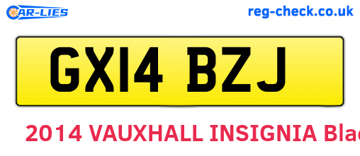 GX14BZJ are the vehicle registration plates.