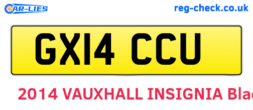 GX14CCU are the vehicle registration plates.