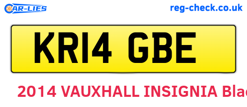 KR14GBE are the vehicle registration plates.