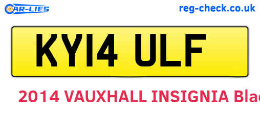 KY14ULF are the vehicle registration plates.