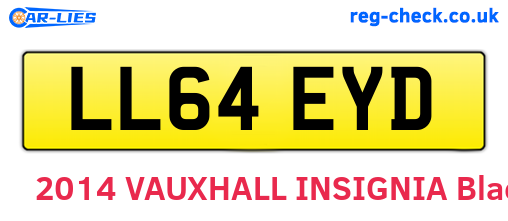 LL64EYD are the vehicle registration plates.