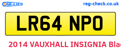 LR64NPO are the vehicle registration plates.