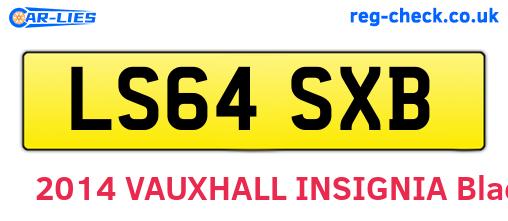 LS64SXB are the vehicle registration plates.