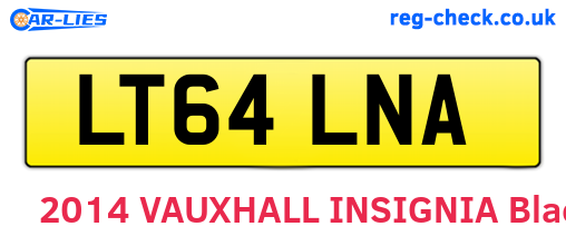 LT64LNA are the vehicle registration plates.