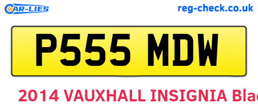 P555MDW are the vehicle registration plates.
