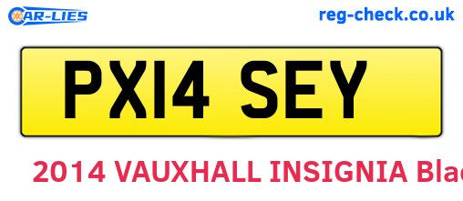 PX14SEY are the vehicle registration plates.