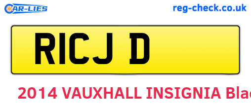 R1CJD are the vehicle registration plates.